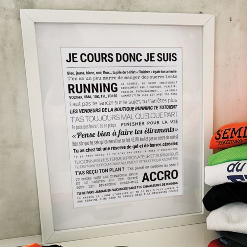 Affiche Je cours donc je suis - Tout est dit Affiche Je cours donc je suis - Tout est dit