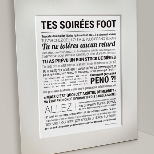 Affiche Tes soirées foot - Tout est dit Affiche Tes soirées foot - Tout est dit