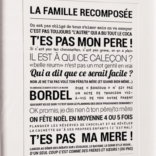 Affiche La famille recomposée - Tout est dit Affiche La famille recomposée - Tout est dit