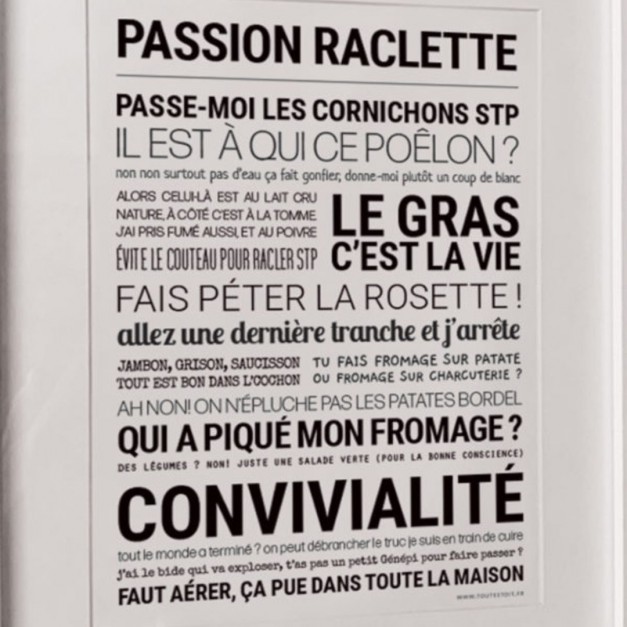 Affiche Passion raclette - Tout est dit