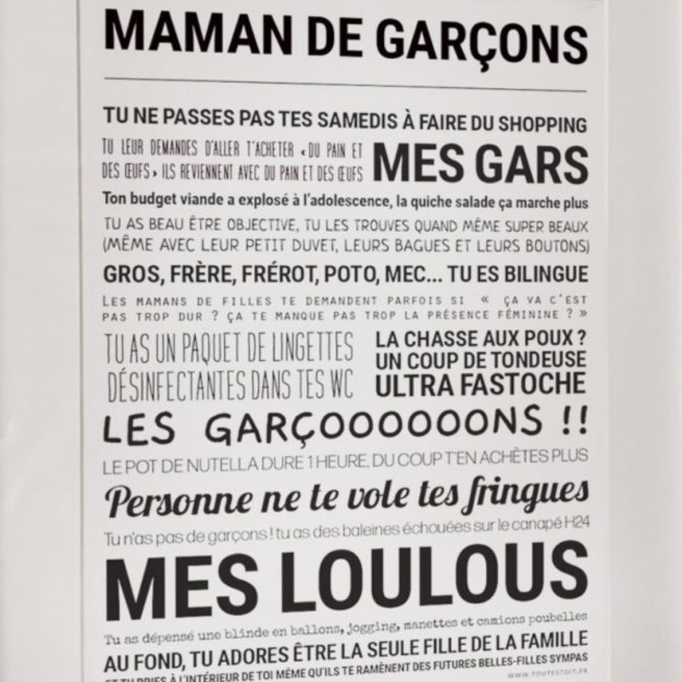 Affiche Maman de garçons - Tout est dit