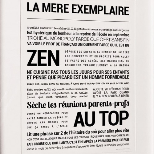 Affiche La mère exemplaire - Tout est dit Affiche La mère exemplaire - Tout est dit