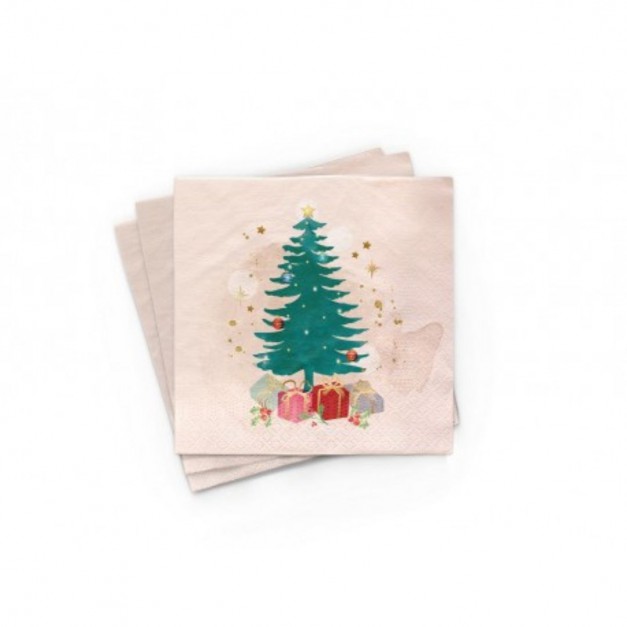 20 Serviettes Bambou 33x33 cm - Christmas Tree - Chic Mic