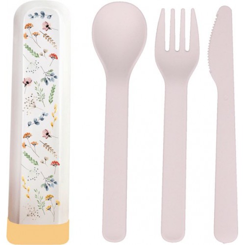 Set de 3 couverts Bioloco Watercolor Flowers - chic mic Set de 3 couverts Bioloco Watercolor Flowers - chic mic