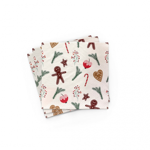 20 Serviettes Bambou 33x33 cm - Gingerbread - Chic Mic 20 Serviettes Bambou 33x33 cm - Gingerbread - Chic Mic