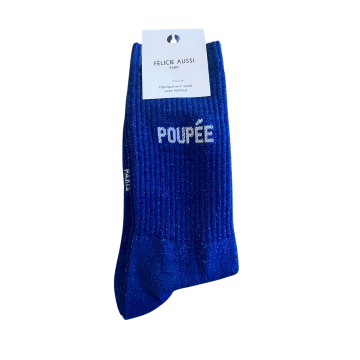 Félicie Aussi - Chaussettes Paillettes Poupée Bleues