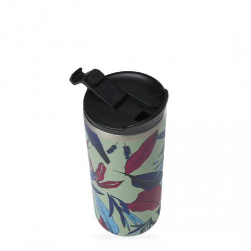 Travel Mug Bahia Vert Tilleul - Qwetch - 6h chaud, 12h froid
