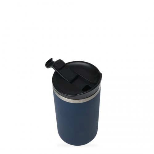 Travel Mug Bleu Nuit - Qwetch - 6h chaud, 12h froid, étanchéité Travel Mug Bleu Nuit - Qwetch - 6h chaud, 12h froid, étanchéité