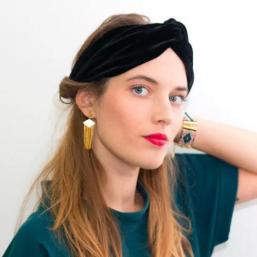 Laure Derrey - Headband upcyclé Onyx Laure Derrey - Headband upcyclé Onyx
