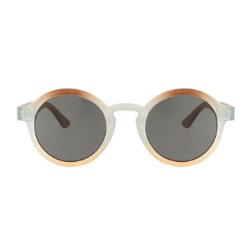 Charly Therapy - Lunettes solaires couleur cian à monture ronde recyclée - Belmont cian