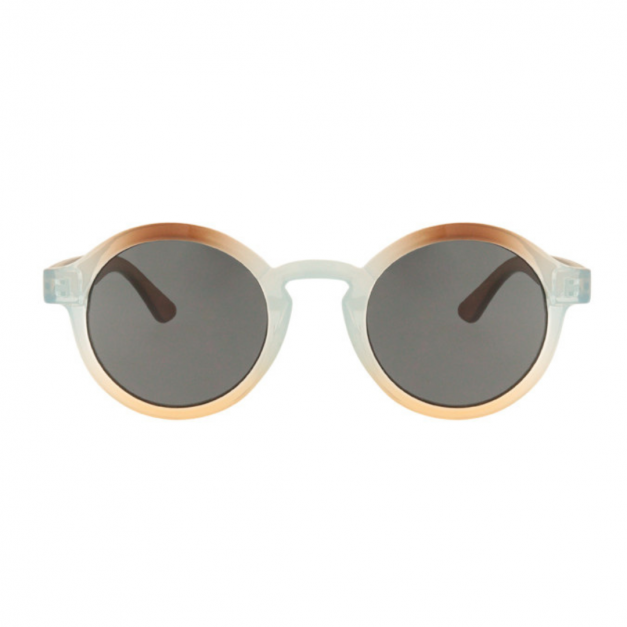 Charly Therapy - Lunettes solaires couleur cian à monture ronde recyclée - Belmont cian