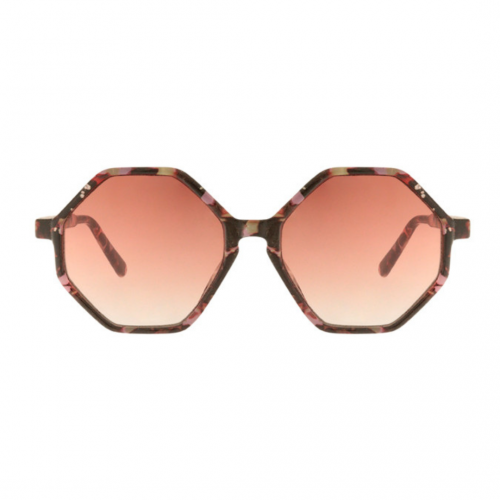 Charly Therapy - Lunettes solaires roses à monture hexagonale recyclée - Frida spring Charly Therapy - Lunettes solaires roses à monture hexagonale recyclée - Frida spring
