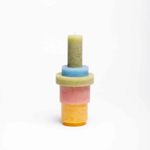Candl Stack 3 Rose et Jaune - Bougies modulables Stan Editions