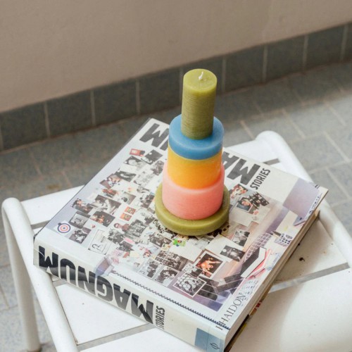 Candl Stack 3 Rose et Jaune - Bougies modulables Stan Editions