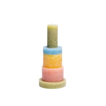 Candl Stack 3 Rose et Jaune - Bougies modulables Stan Editions