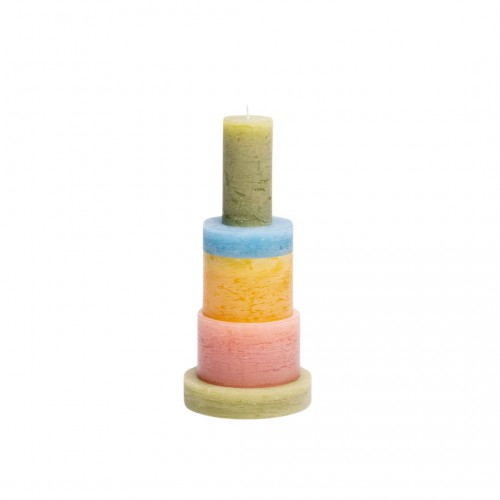 Candl Stack 3 Rose et Jaune - Bougies modulables Stan Editions