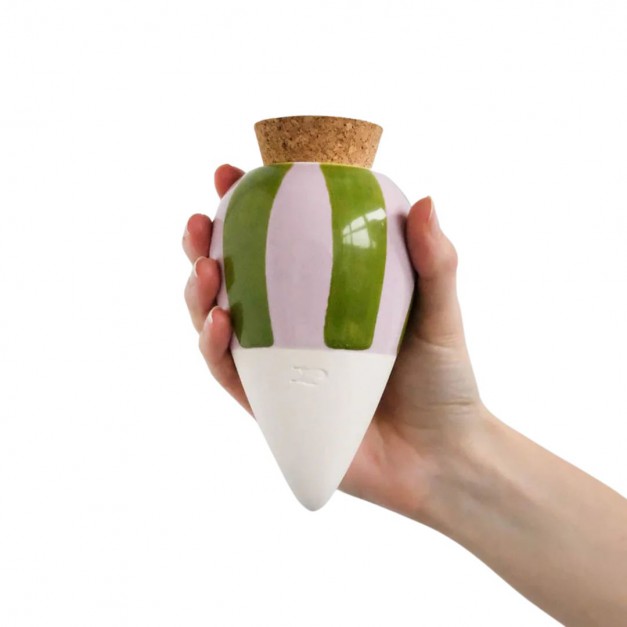 Olla rayé vert et lilas - Pépin