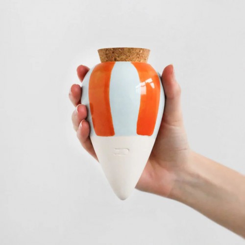 Olla rayé orange et bleu - Pépin Olla rayé orange et bleu - Pépin