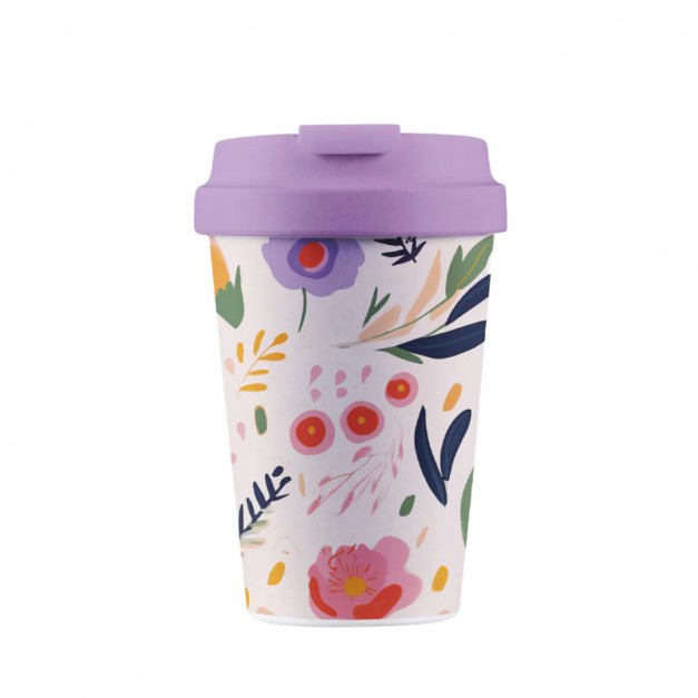 Mug de voyage - Field flowers - 350ml - Bioloco - chic mic