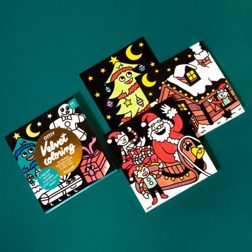 Omy - Coloriage velours - HO HO HO Noël Omy - Coloriage velours - HO HO HO Noël
