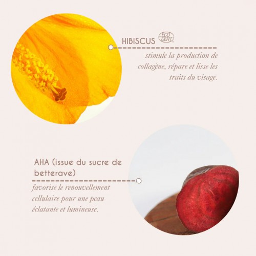 Sérum éclat & renouvellement cellulaire – Hibiscus & AHA