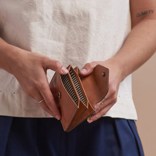 O My Bag - Harmonica Cognac - Portefeuille en cuir