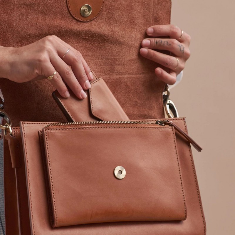 Voir la slide O My Bag - Harmonica Cognac - Portefeuille en cuir