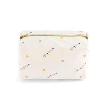 Trousse de toilette en canevas de coton