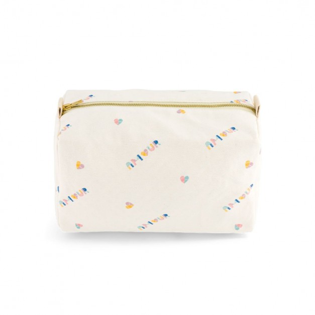 Trousse de toilette en canevas de coton
