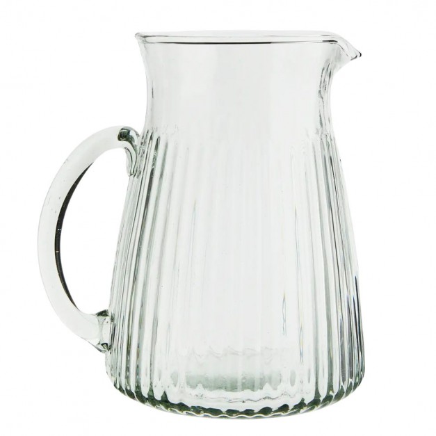 Carafe en verre - Rainures - Madam Stoltz