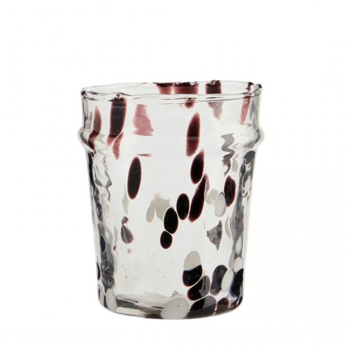 Verre à eau - Blanc/Brun - Madam Stoltz Verre à eau - Blanc/Brun - Madam Stoltz