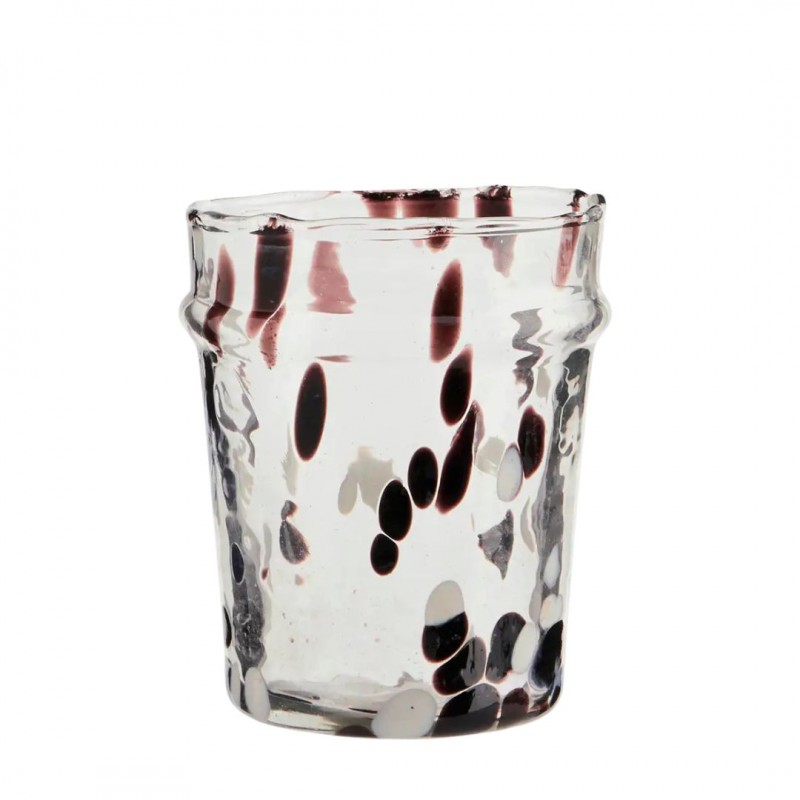 Verre à eau - Blanc/Brun - Madam Stoltz Voir la slide Verre à eau - Blanc/Brun - Madam Stoltz
