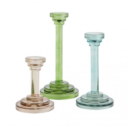 Bougeoirs en verre - Set de 3 - Madam Stoltz Bougeoirs en verre - Set de 3 - Madam Stoltz