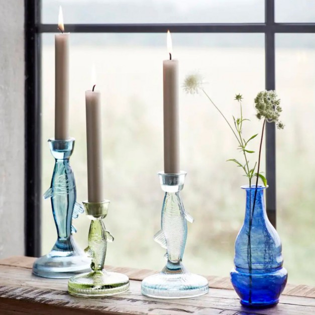 Vase recyclé - bleu - Madam Stoltz