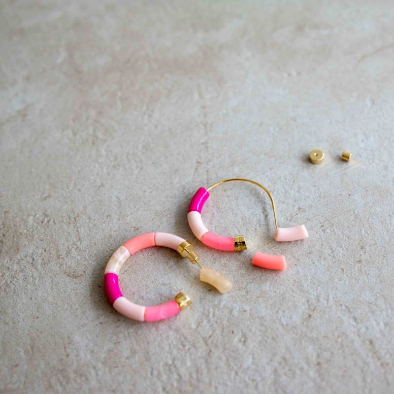 Parabaya - Boucles D'oreilles - Bola Rosa Voir la slide Parabaya - Boucles D'oreilles - Bola Rosa