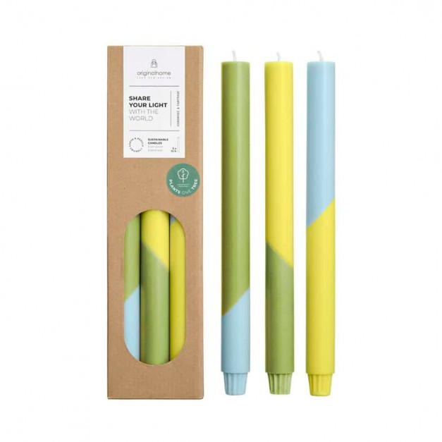 Trio de Bougies Diagonales Sunny Day - Original Home