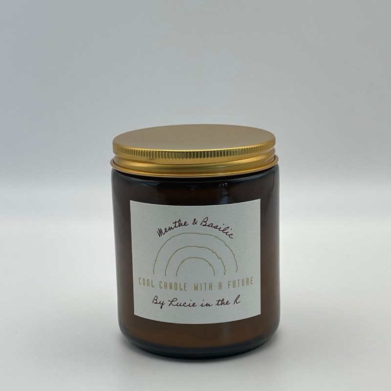 Lucie in the R – Bougie Menthe et Basilic 250g – Cire de soja naturelle Voir la slide Lucie in the R – Bougie Menthe et Basilic 250g – Cire de soja naturelle
