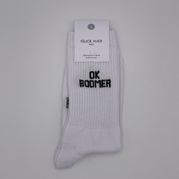 Félicie Aussi - Chaussettes Blanches Ok Boomer