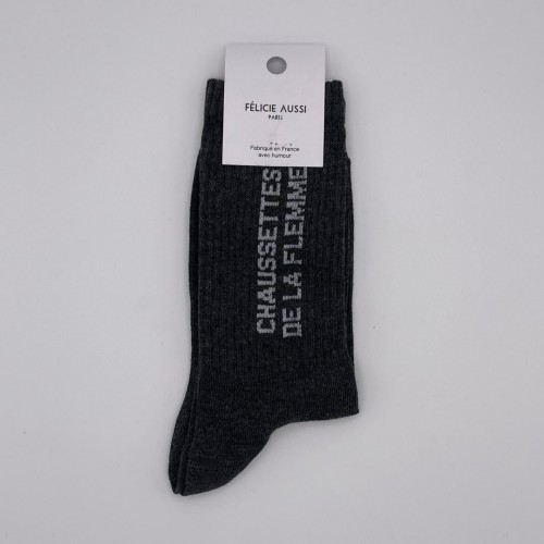 Félicie Aussi - Chaussettes De La Flemme Anthracite Chiné Félicie Aussi - Chaussettes De La Flemme Anthracite Chiné