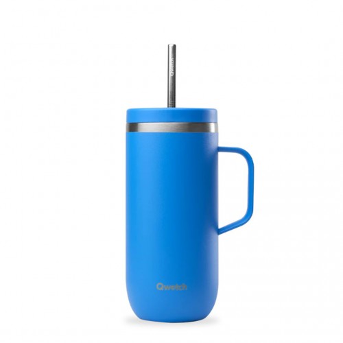 Cold Cup isotherme inox avec anse - 600 ml - Noir - Qwetch Cold Cup isotherme inox avec anse - 600 ml - Noir - Qwetch
