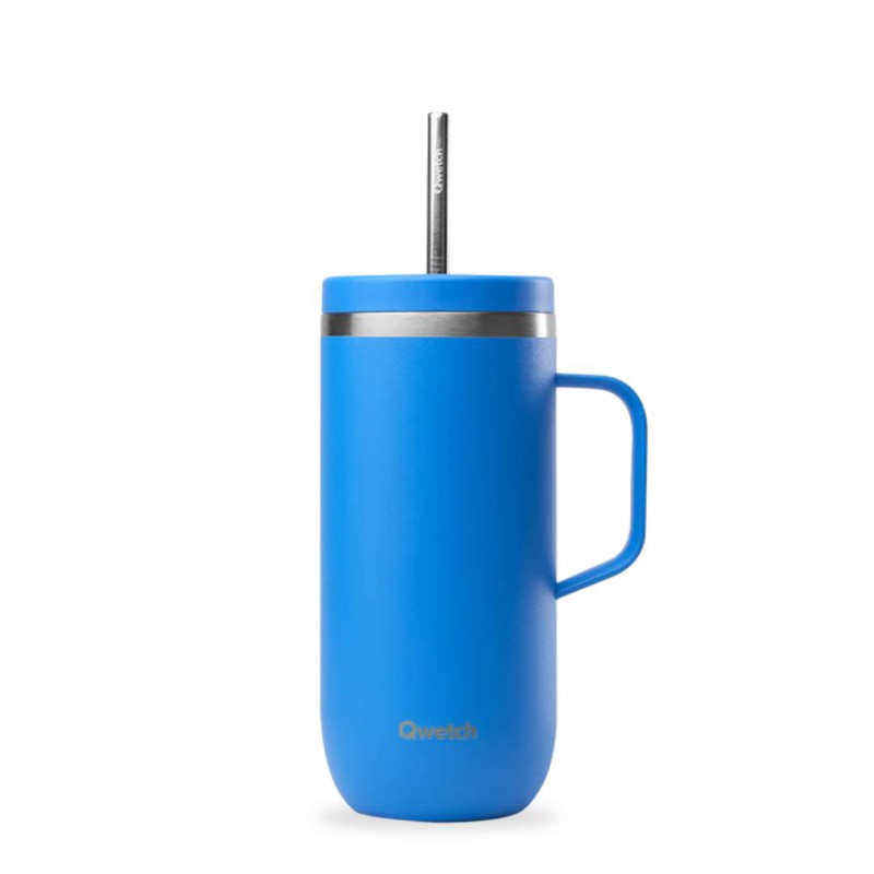 Cold Cup isotherme inox avec anse - 600 ml - Noir - Qwetch Voir la slide Cold Cup isotherme inox avec anse - 600 ml - Noir - Qwetch
