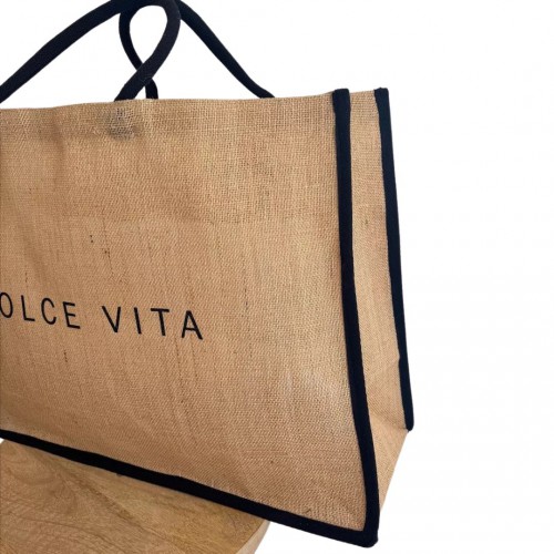 Marcel & Lily - Sac cabas en jute naturelle - Dolce Vita - taille XXL Marcel & Lily - Sac cabas en jute naturelle - Dolce Vita - taille XXL