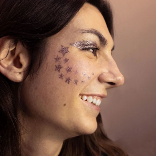 Pochoir Etoiles Si Si La Paillette - Tatouages Pailletés Réutilisables Pochoir Etoiles Si Si La Paillette - Tatouages Pailletés Réutilisables