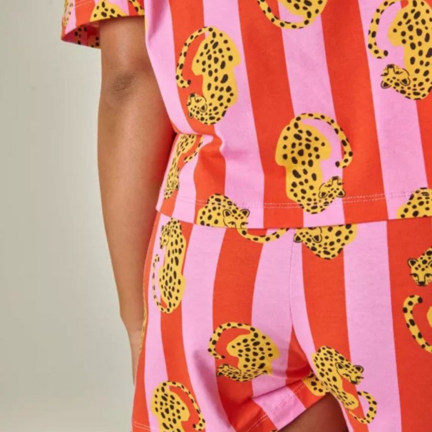 Pyjama Coton Bio - Léo rayures rouges - We Are Jolies