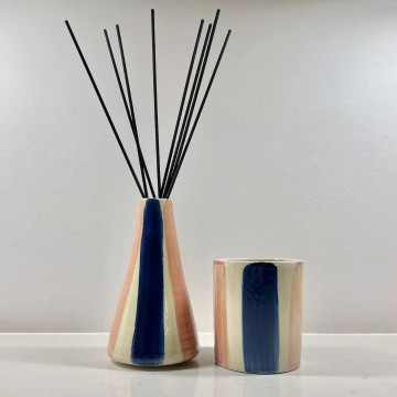 Diffuseur céramique ambre & cerise – Fait main et durable