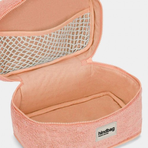 Hindbag - Vanity Gaspard Éponge Rose Corail en coton bio Hindbag - Vanity Gaspard Éponge Rose Corail en coton bio