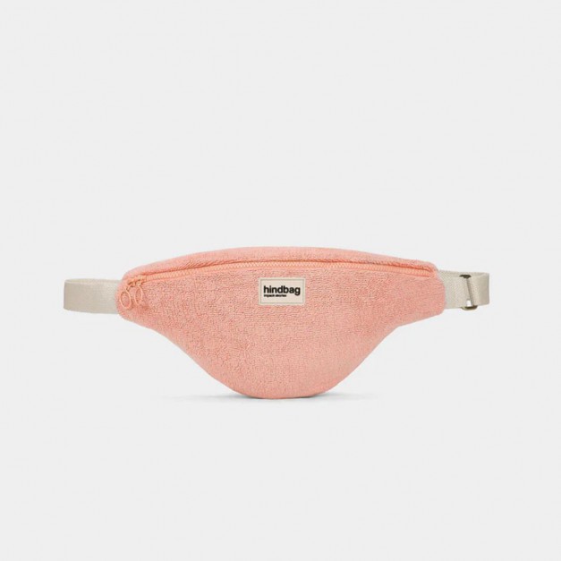Hindbag - Sac Banane Olivia Éponge Rose Corail en coton bio