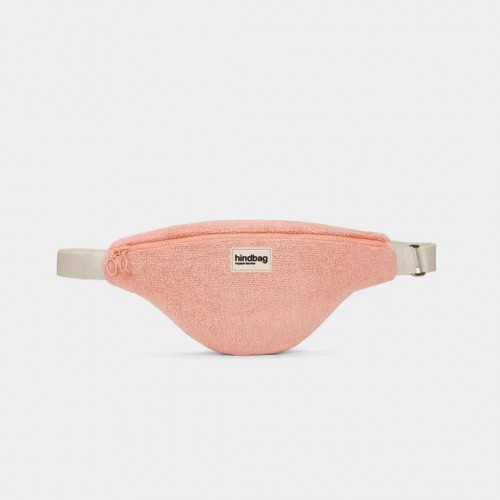 Hindbag - Sac Banane Olivia Éponge Rose Corail en coton bio Hindbag - Sac Banane Olivia Éponge Rose Corail en coton bio