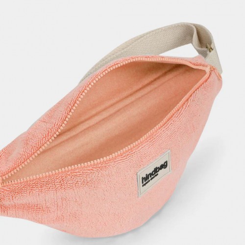 Hindbag - Sac Banane Olivia Éponge Rose Corail en coton bio Hindbag - Sac Banane Olivia Éponge Rose Corail en coton bio