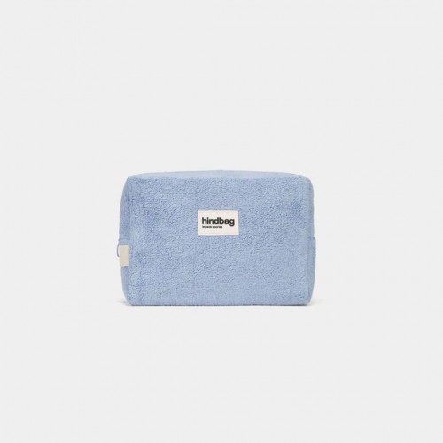 Hindbag - Trousse Léon Éponge Bleu en coton bio Hindbag - Trousse Léon Éponge Bleu en coton bio